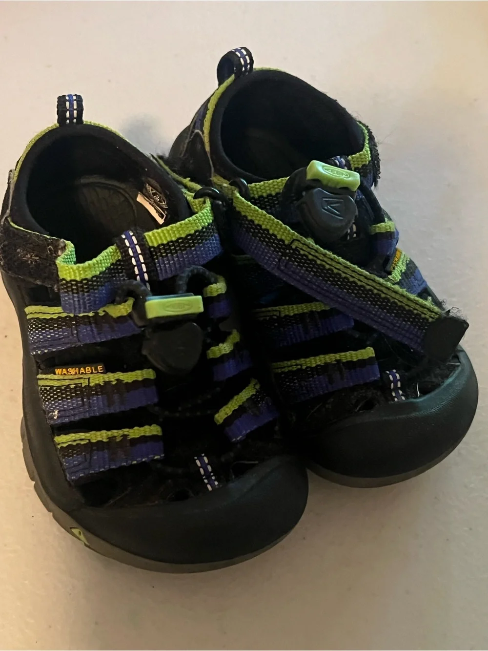 Keen Kids Water Shoes in Black, Purple & Green